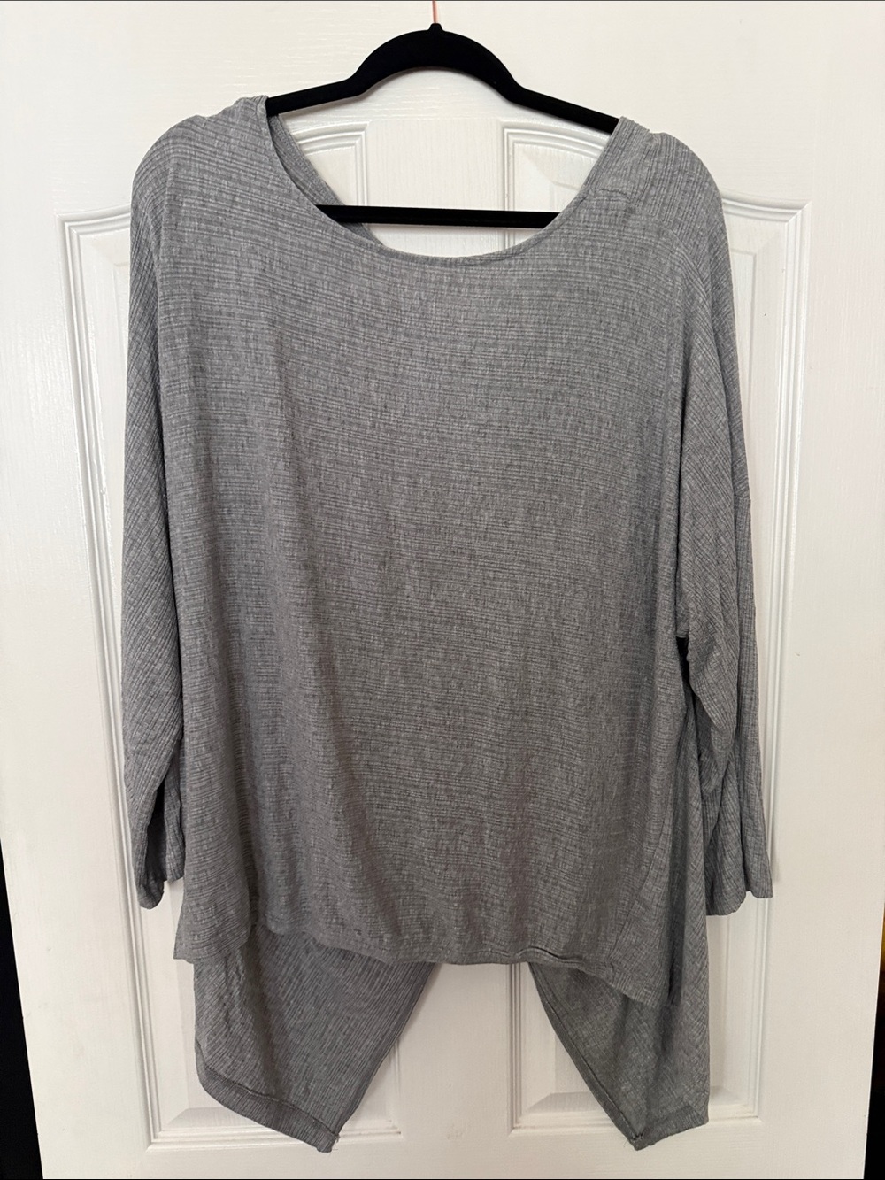 1. State Heather Gray Draped Knit Tunic